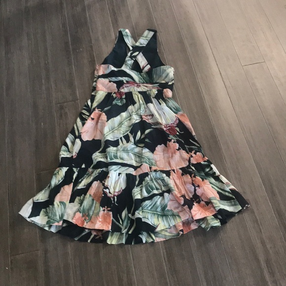 Ann Taylor floral crisscross back dress - Picture 3 of 5